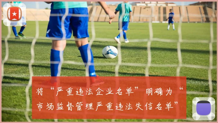将“严重违法企业名单”明确为“市场监督管理严重违法失信名单”